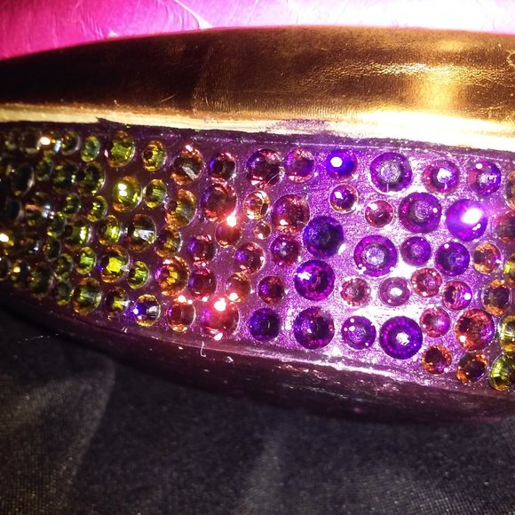 BRIAN ATWOOD 6.5 HOT PINK CRYSTAL SPARKLY VOLCANO RHINESTONE HEELS DIY strassed - Picture 13 of 16